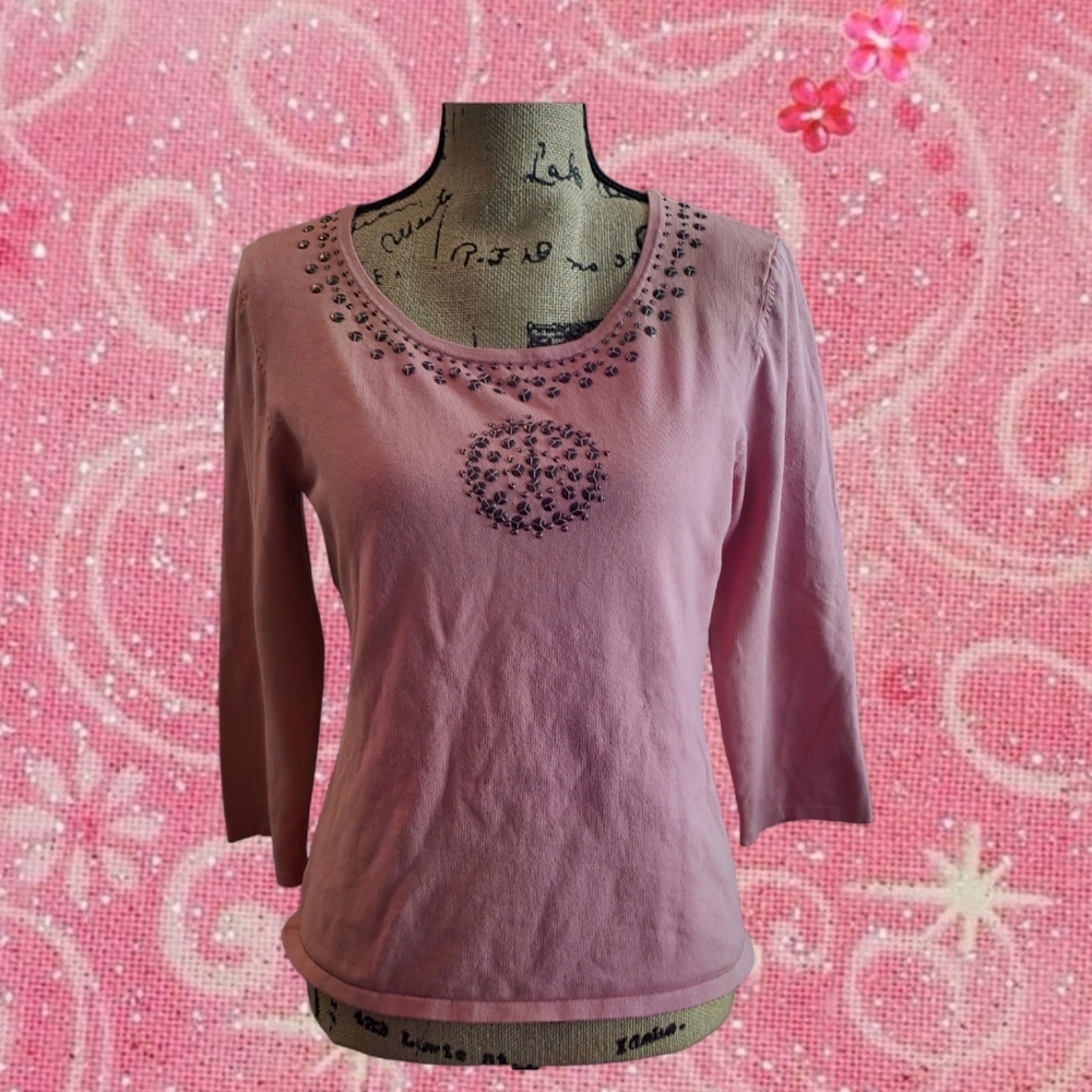 SILK BEADED BOHO Vintage Pointelle Y2K